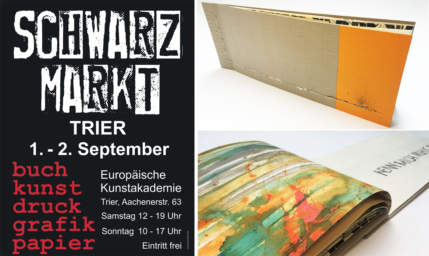 1. & 2. September 2018 – „Schwarzmarkt“ – Buchkunstmesse & ich bin dabei!